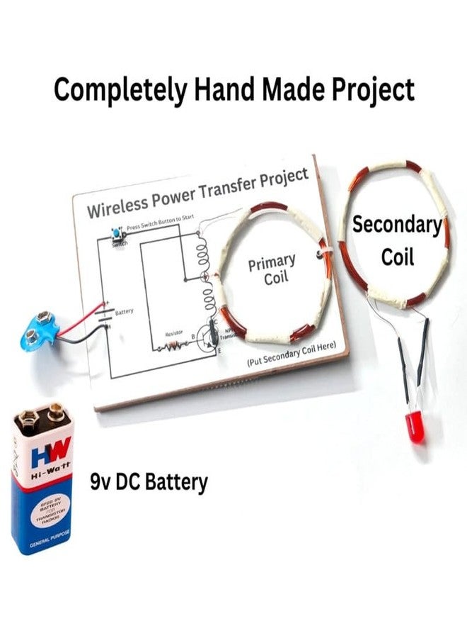 ESPtronics Wireless Power Transfer Electromagnetic Mutual Induction Science Project Physics Experiment Kit for Class 12 Students and School Kids - Image 2